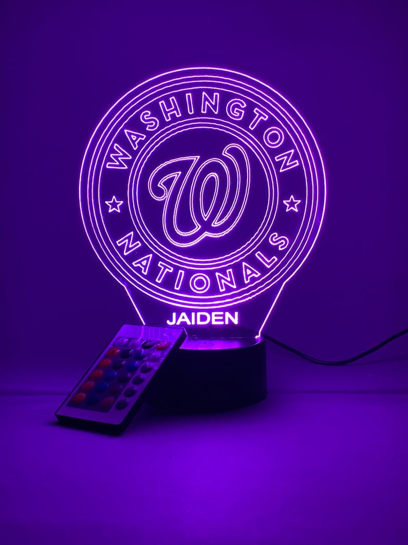 Color Changing Washington Commanders 3D Lamp