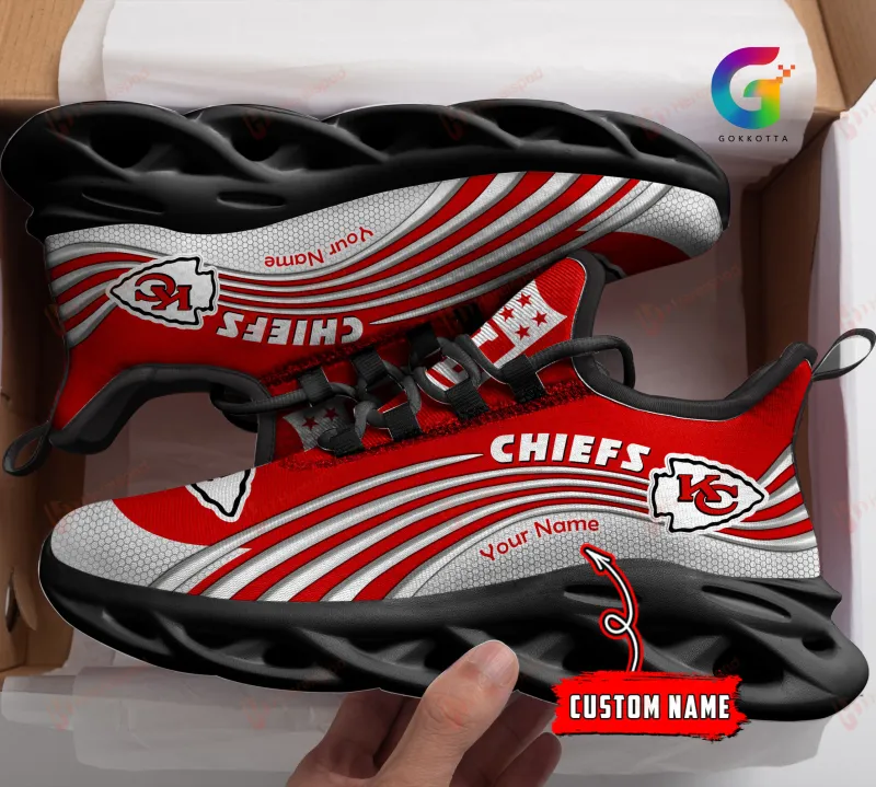 Kansas City Chiefs Personalized Yezy Running Sneakers