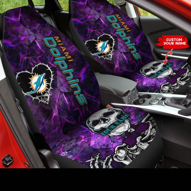 Miami Dolphins Personalized Car Seat Covers