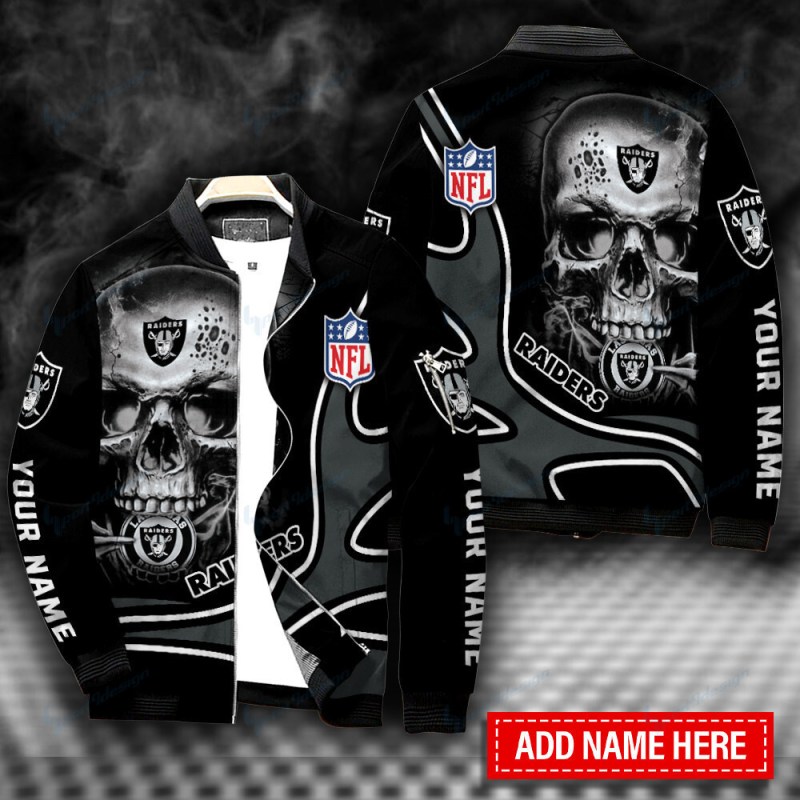 Las Vegas Raiders Personalized Bomber Jacket Size Chart