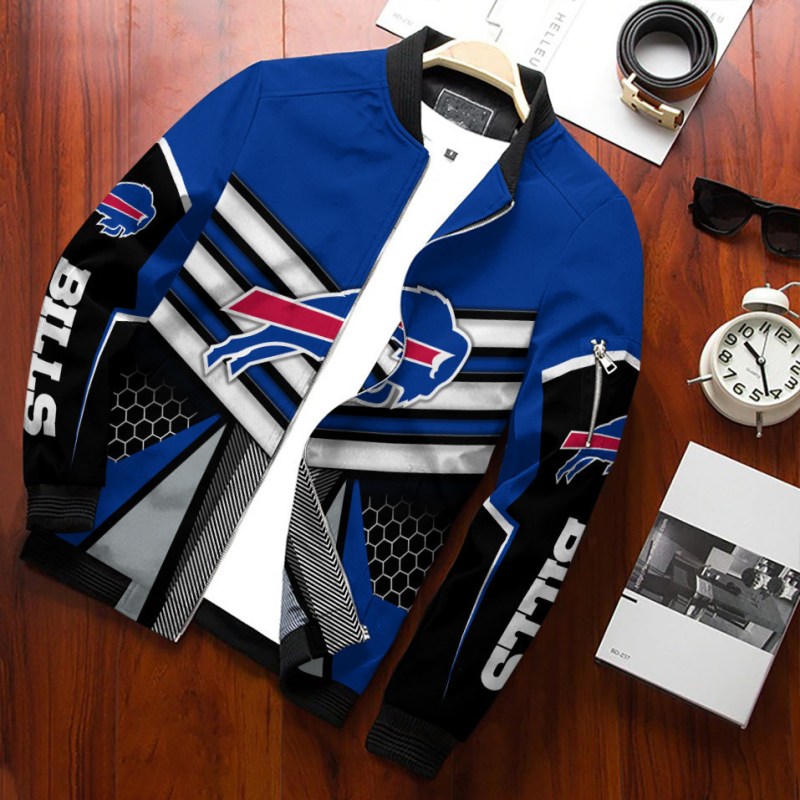 Buffalo Bills Bomber Jacket Side View