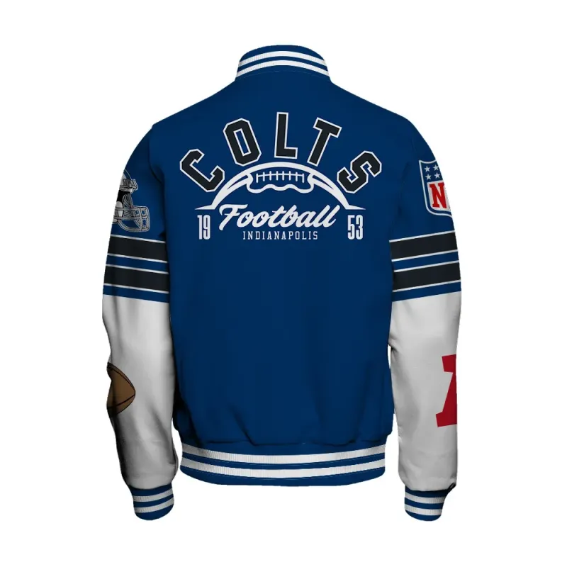 Indianapolis Colts Varsity Jacket Detail