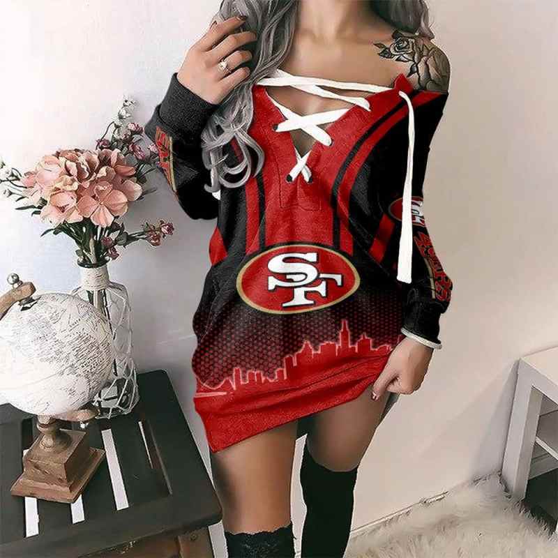 San Francisco 49ers Lace-Up Sweatshirt