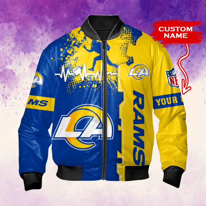 Los Angeles Rams Bomber Jacket Back View