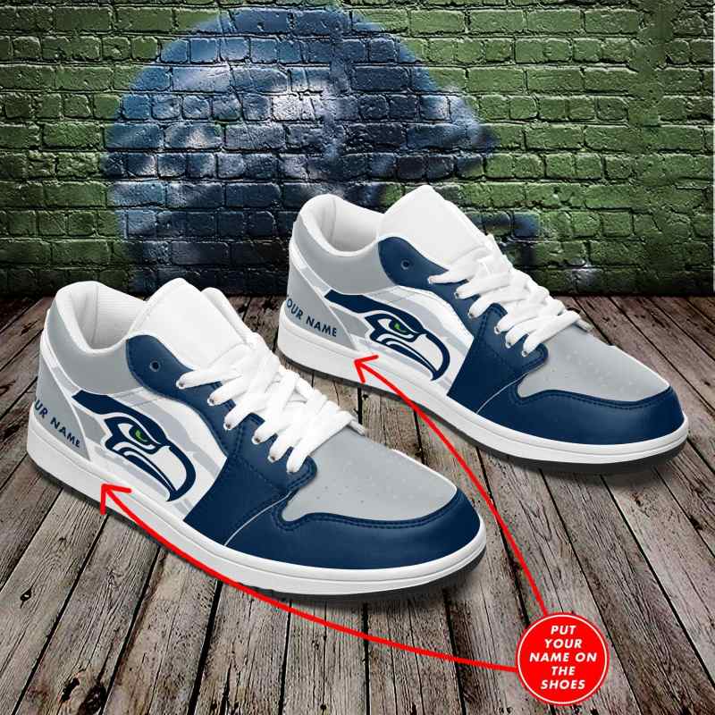 Seattle Seahawks LJ Sneakers 008 Back View