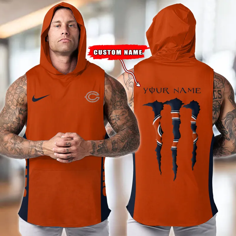 Chicago Bears Hooded Tank Top - Front View