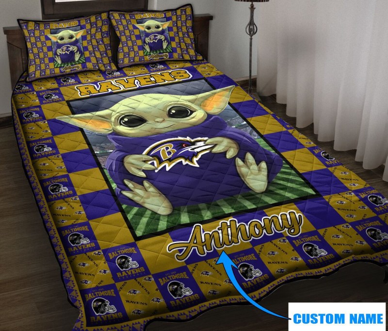 Baltimore Ravens Personalized Quilt Set