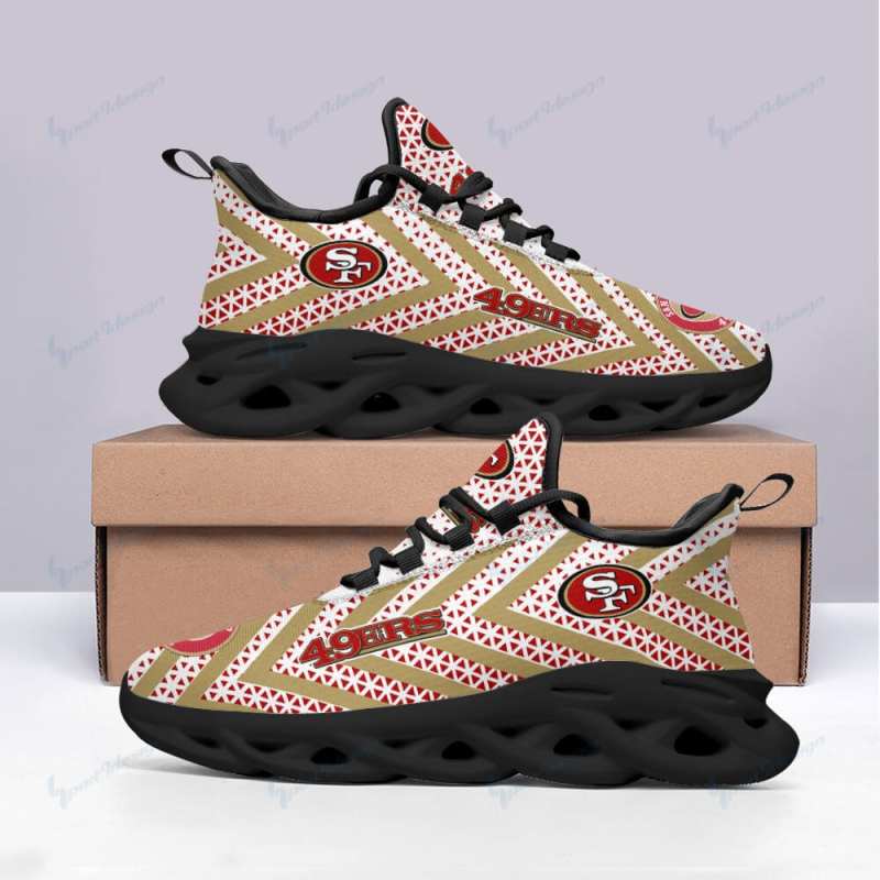 San Francisco 49ers Yezy Running Sneakers Top View