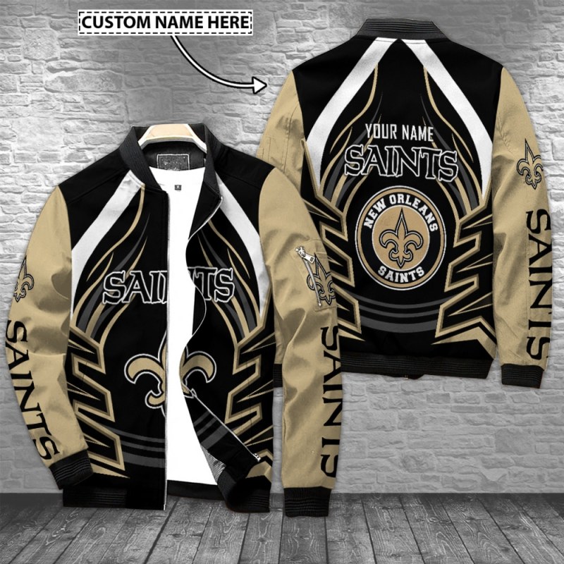 New Orleans Saints Bomber Jacket Front View