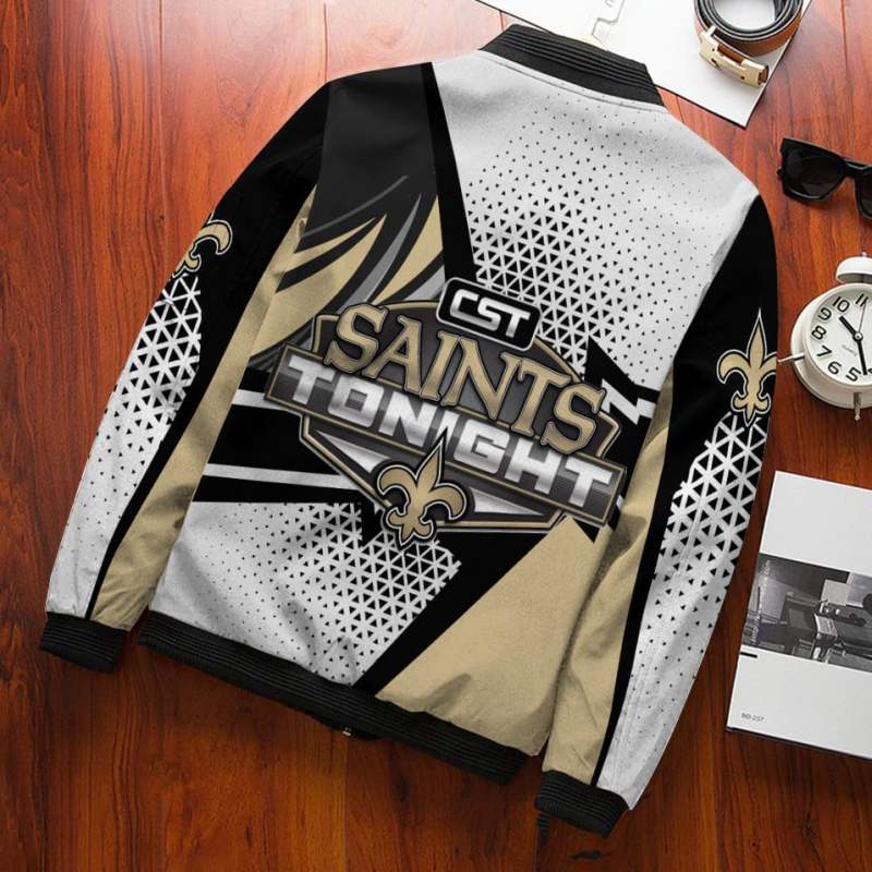 New Orleans Saints Bomber Jacket Detail View