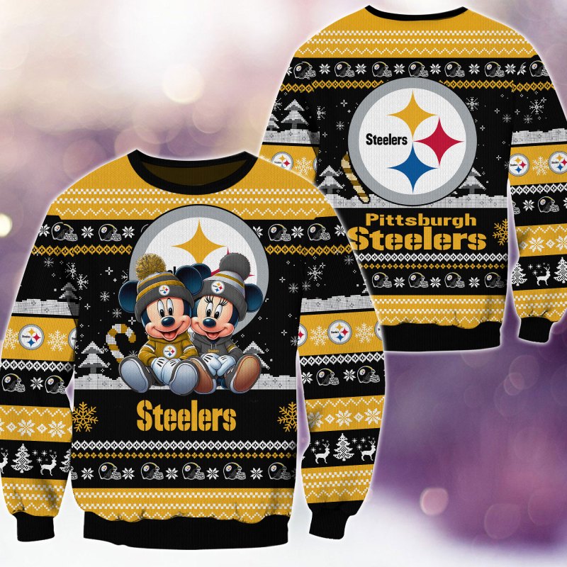 Pittsburgh Steelers Ugly Christmas Sweater Back View