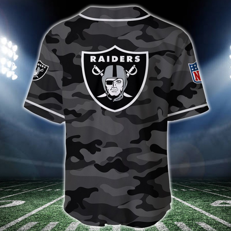 Las Vegas Raiders Personalized Baseball Jersey - Design 2