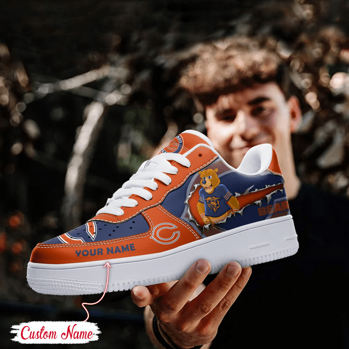 NFL Chicago Bears Custom Name Air Force 1 Sneaker