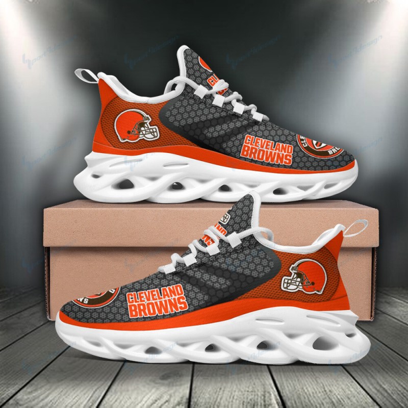 Cleveland Browns Yezy Running Sneakers Side