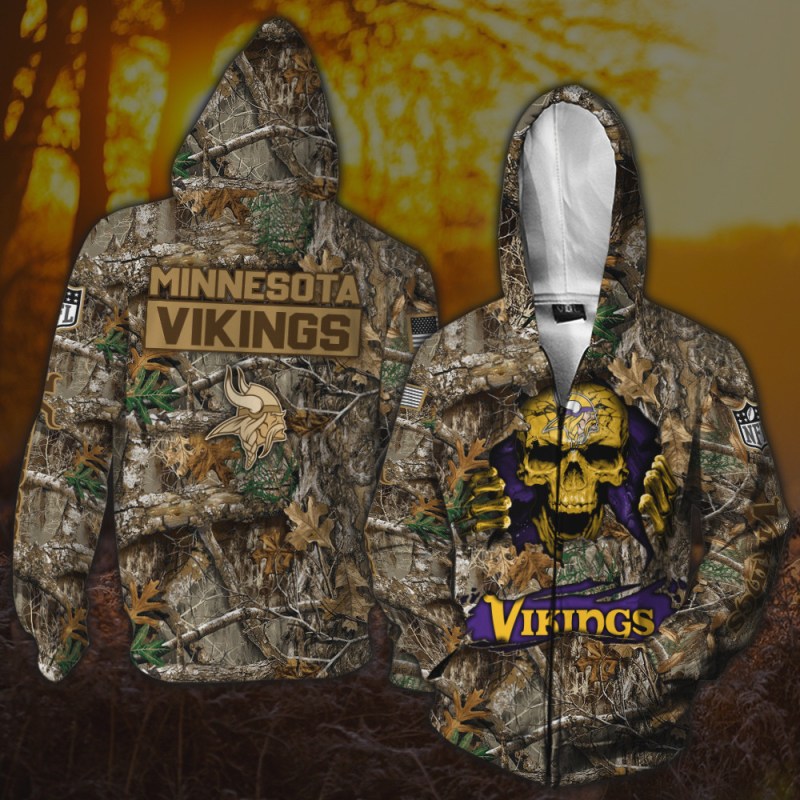 Minnesota Vikings All Over Printed Hoodie