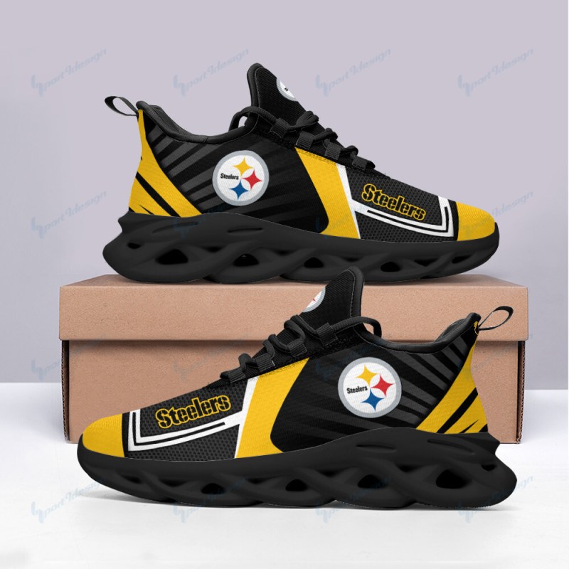 Pittsburgh Steelers Yezy Running Sneakers Side View