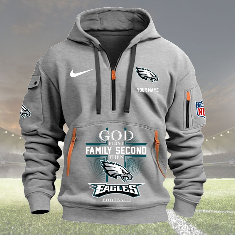 Gray Philadelphia Eagles Hoodie