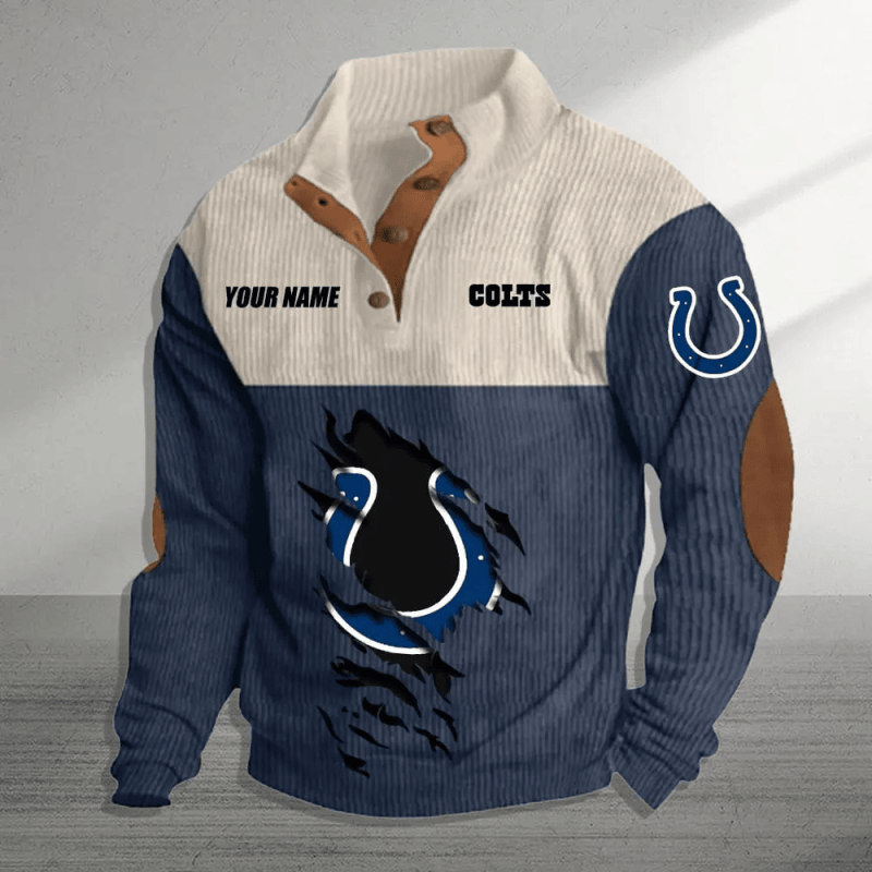Indianapolis Colts Colorful Stand Collar Sweatshirt