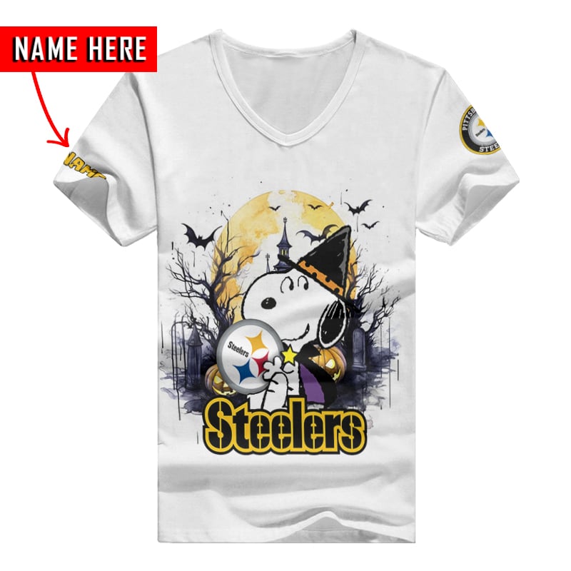 Pittsburgh Steelers V-neck T-shirt - Image 2