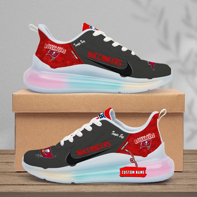 Tampa Bay Buccaneers Rainbow Cushion Running Shoes Side View