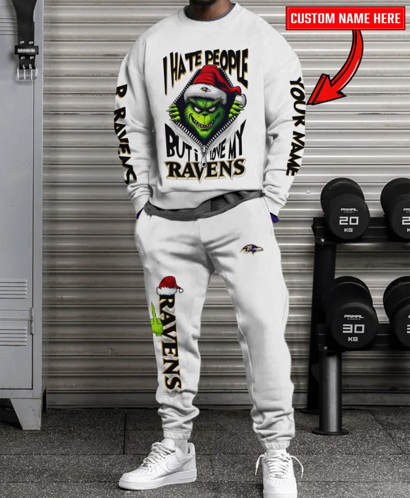 Baltimore Ravens Unisex Christmas Sweatshirt and Sweatpants