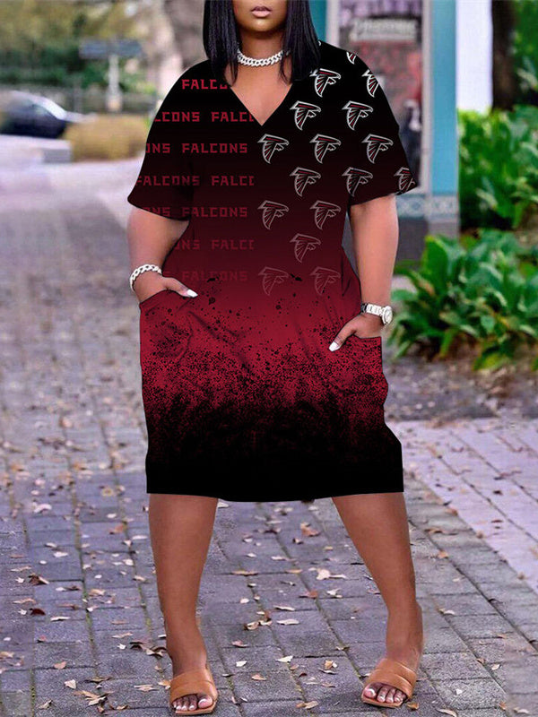 Atlanta Falcons V-neck Dress