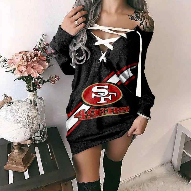 San Francisco 49ers Lace-Up Sweatshirt