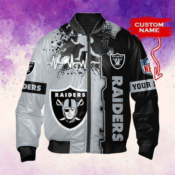 Las Vegas Raiders Bomber Jacket Back