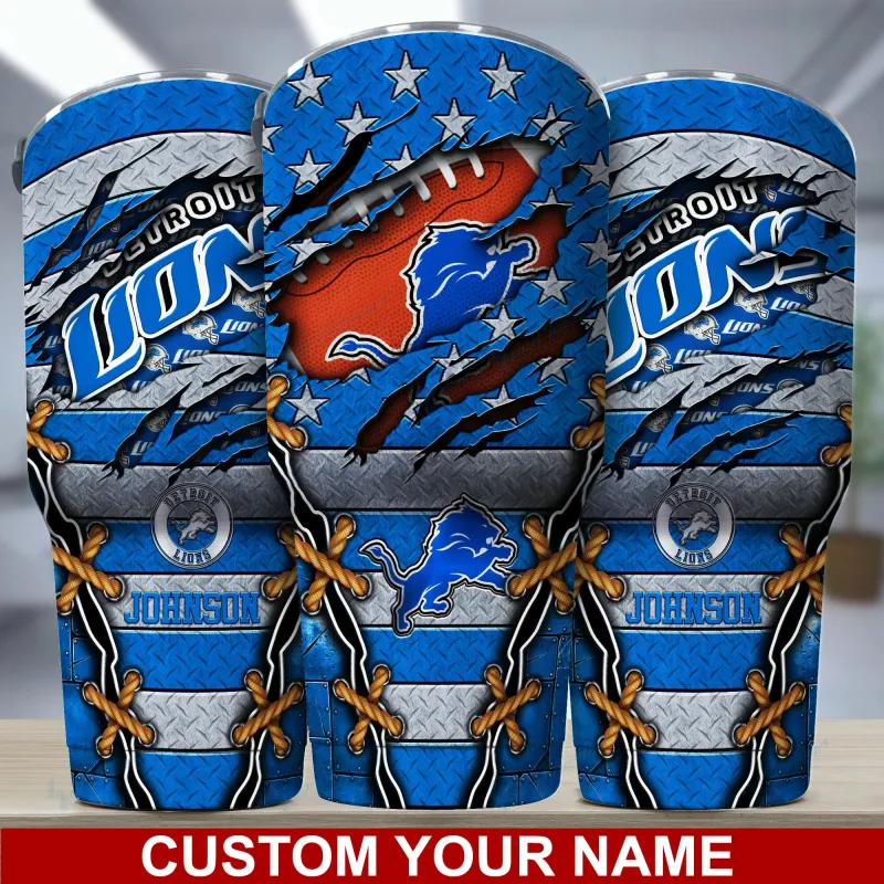 Detroit Lions Personalized Tumbler Image 1