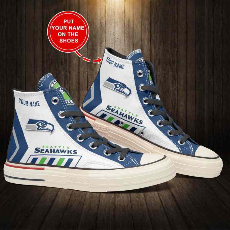 Personalized Seattle Seahawks High Top Canvas Shoes