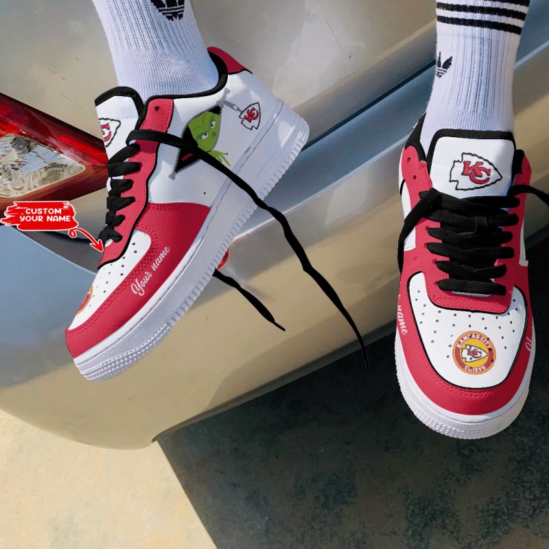 Kansas City Chiefs AF1 Shoes Side View