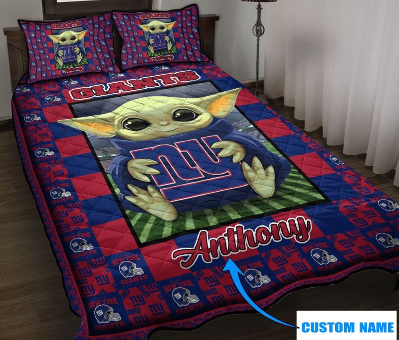 New York Giants Personalized Quilt Set
