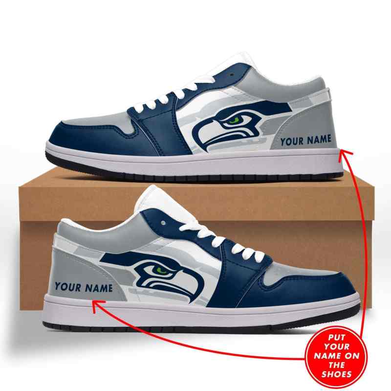 Seattle Seahawks LJ Sneakers 008 Side View