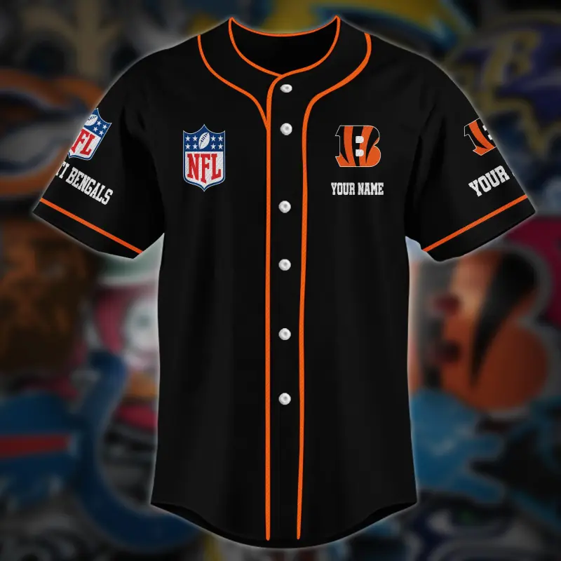 Cincinnati Bengals Baseball Shirt Front