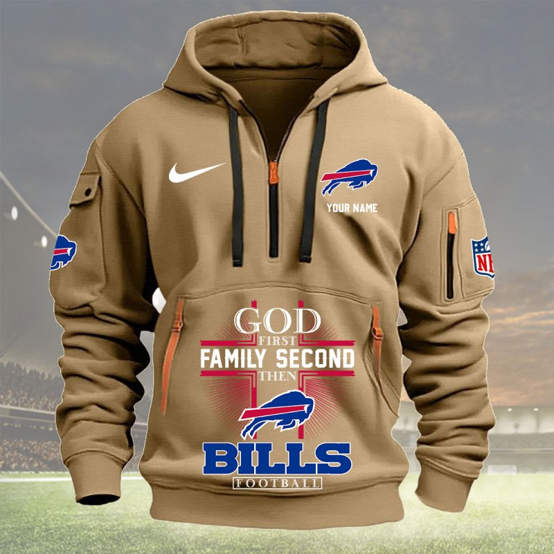 Khaki Buffalo Bills Hoodie