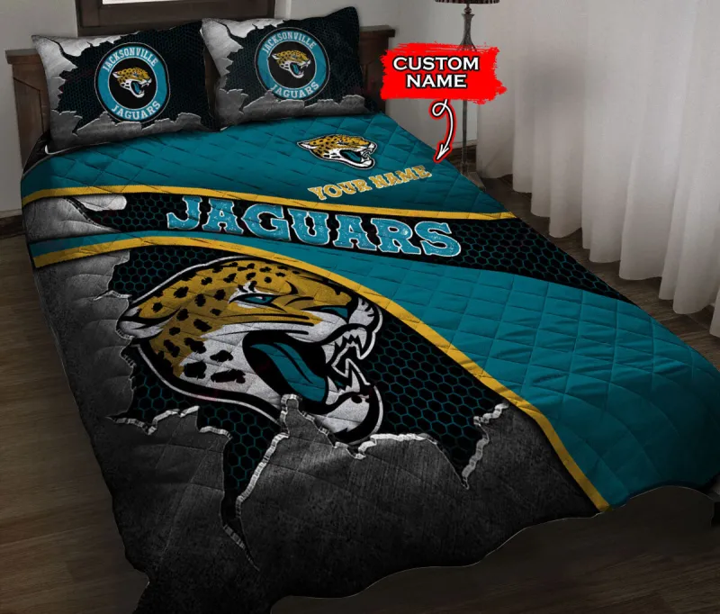 Jacksonville Jaguars Personalized Quilt Set