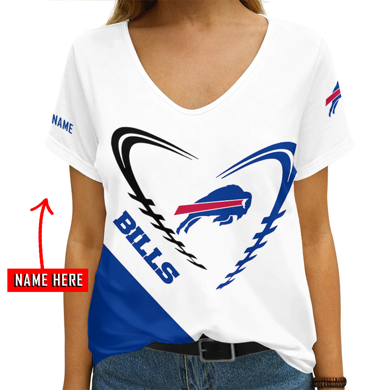 Buffalo Bills V-neck T-shirt Side View