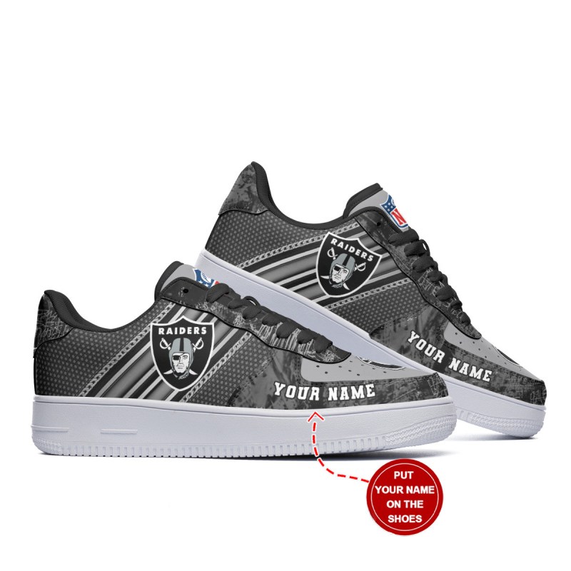 Personalized AF1 Shoes for Raiders Fans