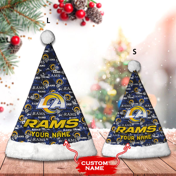 Personalized Rams Santa Hat