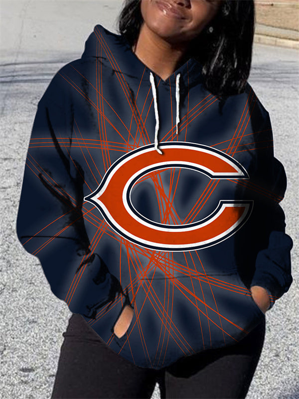 Chicago Bears 3D Printed Pocket Pullover Hoodie
