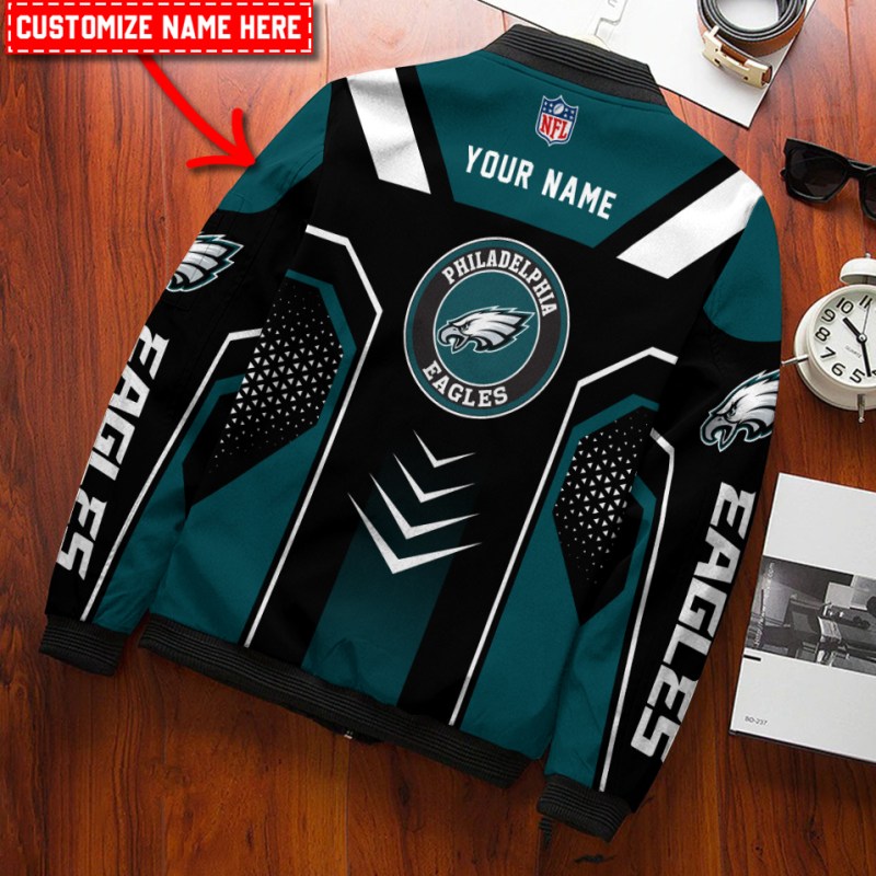 Philadelphia Eagles Bomber Jacket Back View