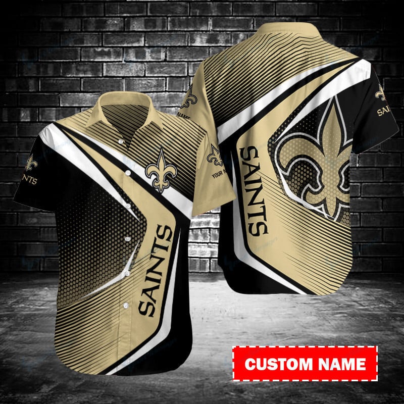 New Orleans Saints Personalized Button Shirt Sizing Chart