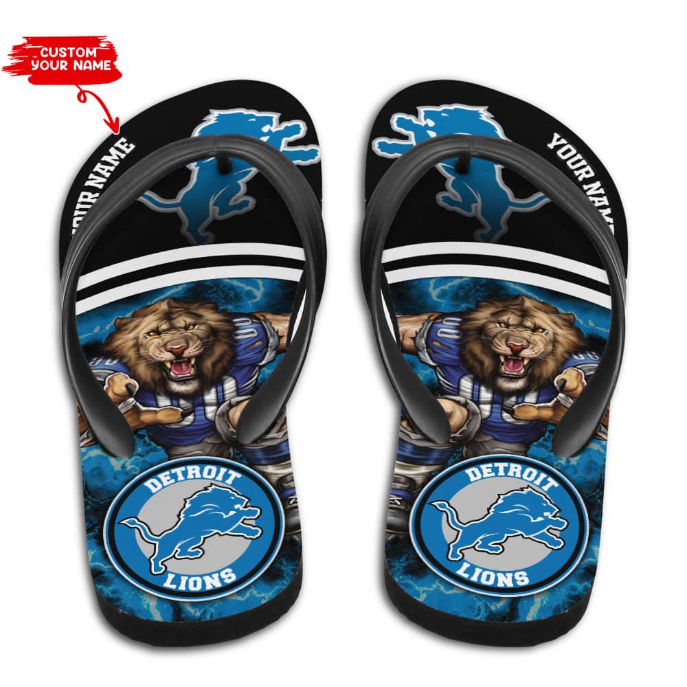 Detroit Lions Flip Flop Image 1