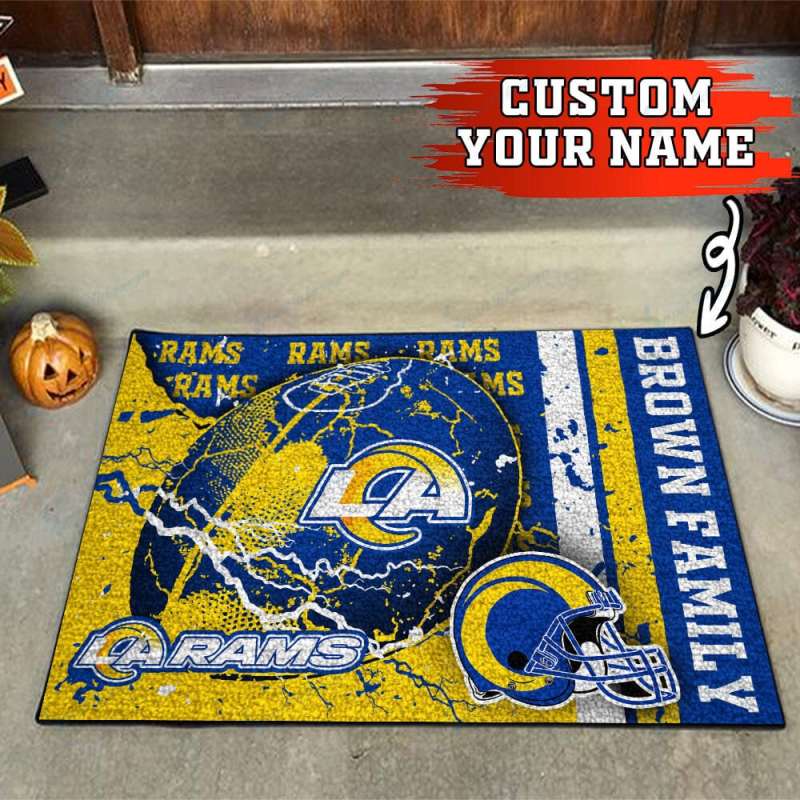 Los Angeles Rams Personalized Doormat