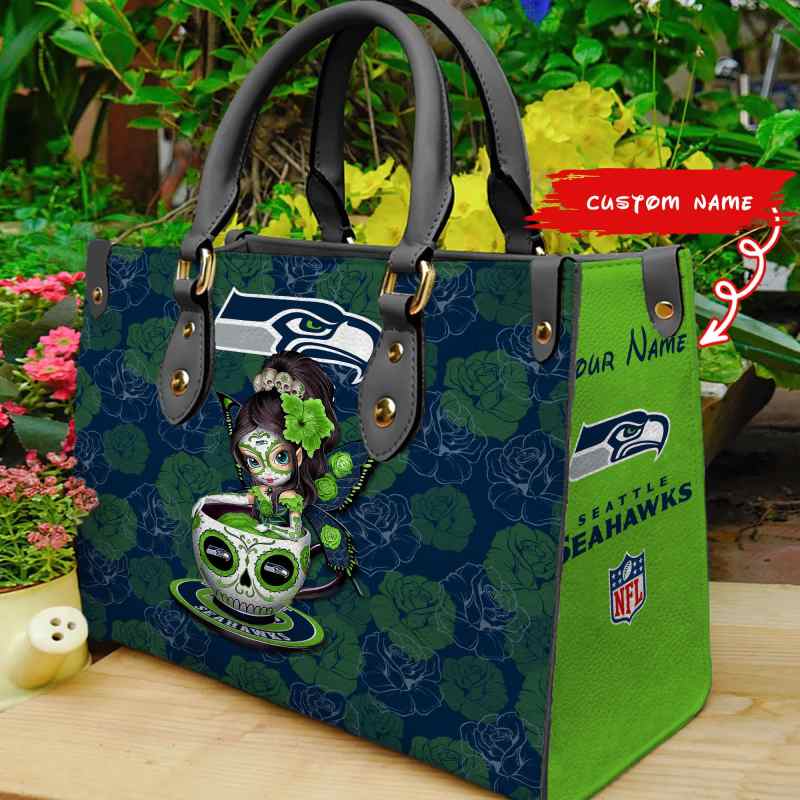 Mockup view 1 of Seattle Seahawks Personalized Hand Bag