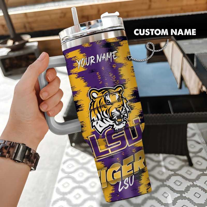 LSU Tigers Personalized 40oz Tumbler