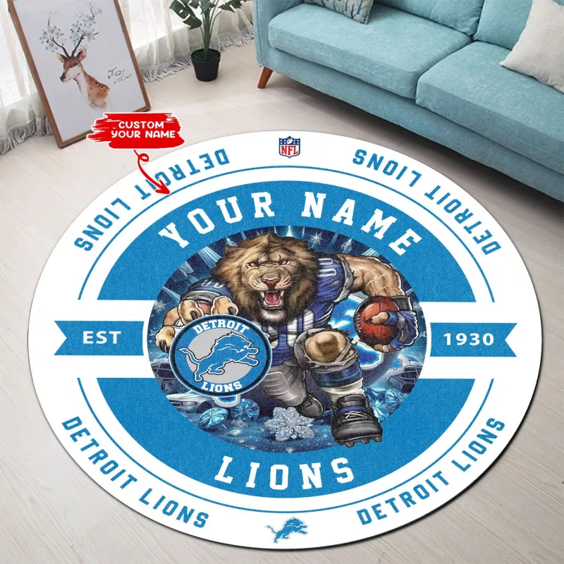 Detroit Lions Round Rug