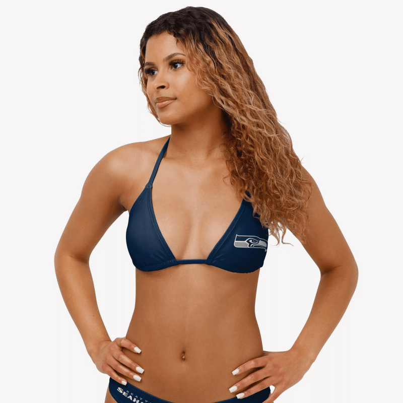 Seattle Seahawks Women's Solid Logo Bikini