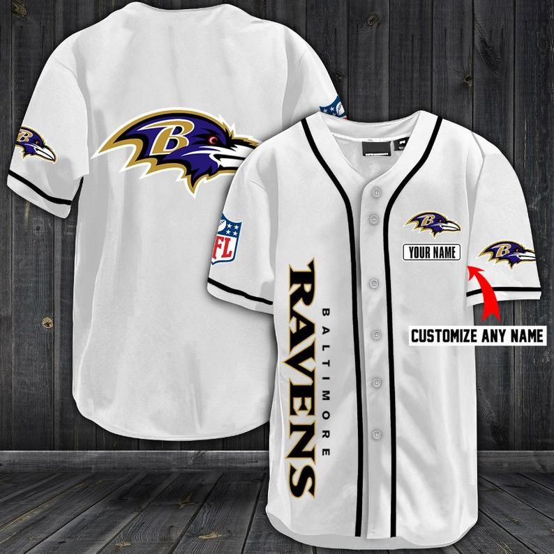 Baltimore Ravens Personalized Baseball Jersey