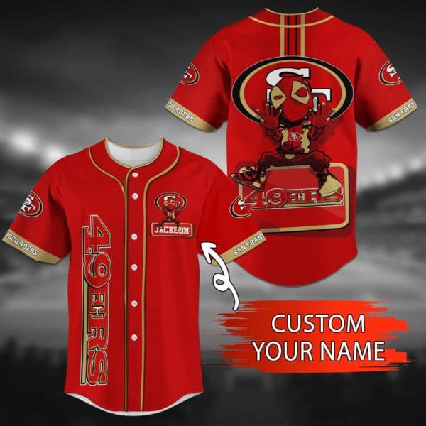 San Francisco 49ers Personalized Baseball Jersey